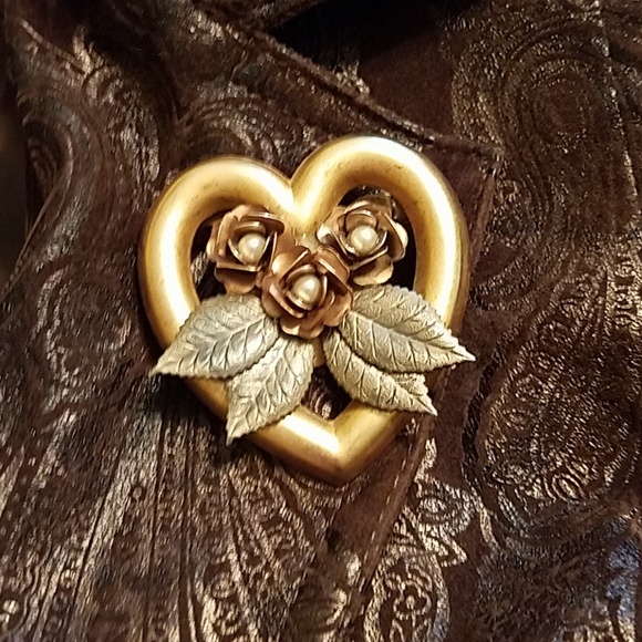 Unique brown leather look blazer - Picture 6 of 6